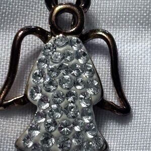 925 Sterling Silver and Gold Angel Pendant